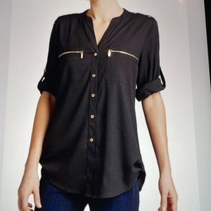 Calvin Klein Zip pocket Roll sleeve Shirt